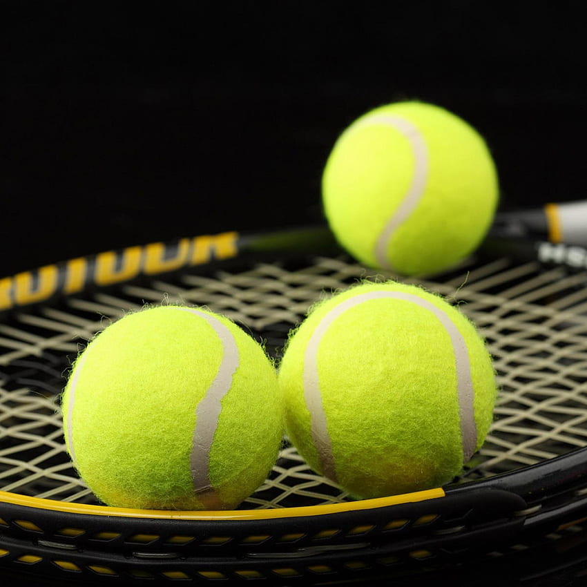 Three Tennis Balls And One Racket Hd Phone Wallpaper Pxfuel