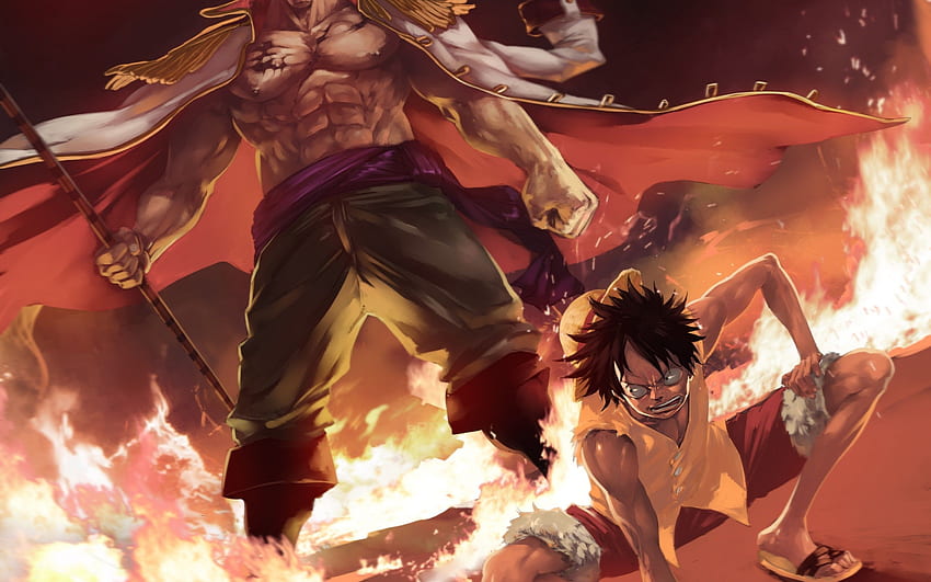 One Piece Monkey D Luffy Whitebeard Hd Wallpaper Pxfuel