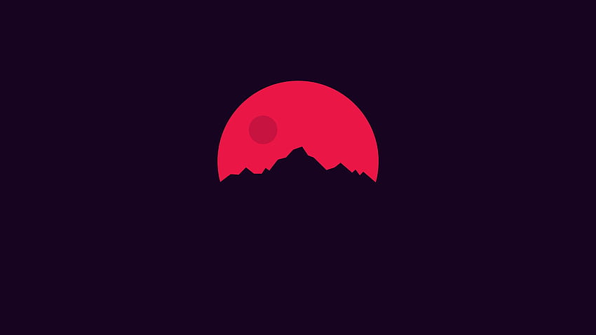 Minimal Sunset Art Illustration HD Wallpaper Pxfuel