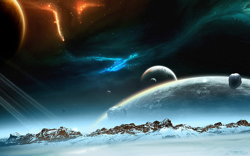 Digital Art Planets Space Hd Wallpaper Pxfuel