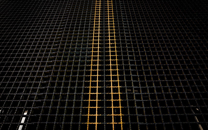 Grid Metallic Structure Black Black And Yellow HD Wallpaper Pxfuel