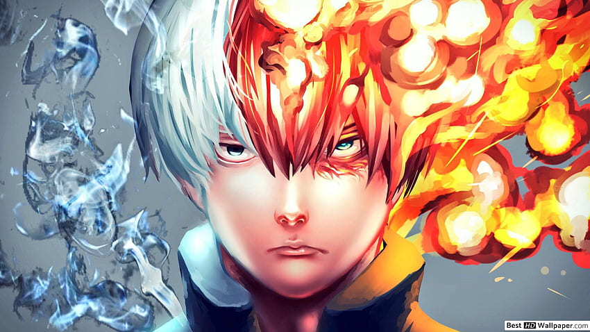 My Hero Academia Shoto Todoroki Ice Fire HD Wallpaper Pxfuel