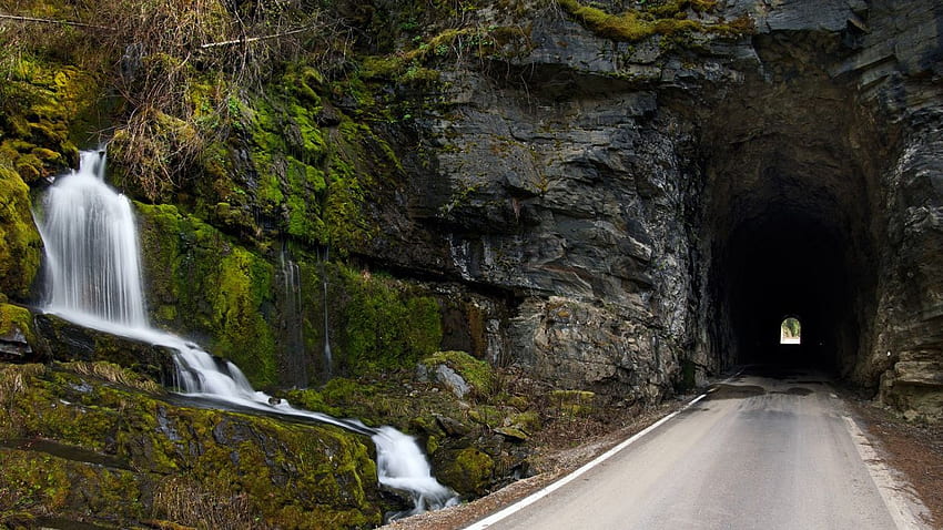 Tunnels Idaho South Roads Waterfalls Manipulation Beautiful Tunnels Hd