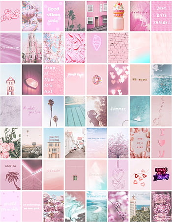 Artivo Pink Aesthetic Wall Collage Kit 100 Set 4x6 Zoll Room Decor