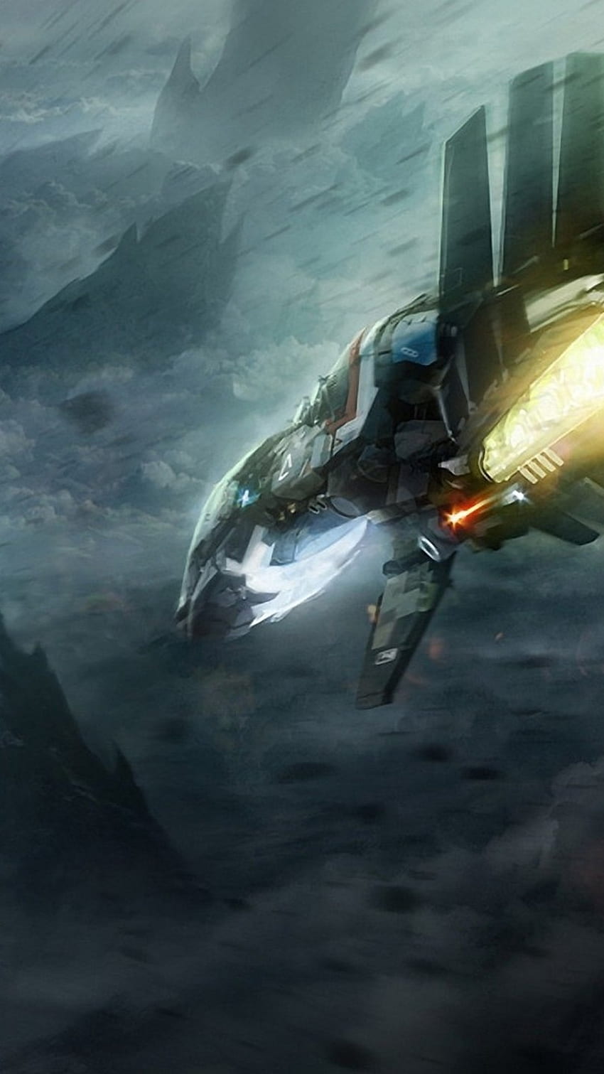 Astic Spaceship Falling HD Phone Wallpaper Pxfuel