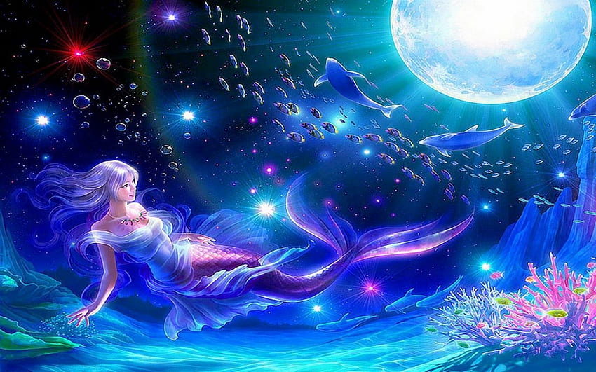 Mermaid Mermaid And Dolphin HD Wallpaper Pxfuel