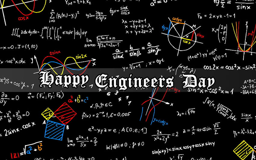 Happy Engineers Day Wishes Electrical Engineering Formulas HD Wallpaper