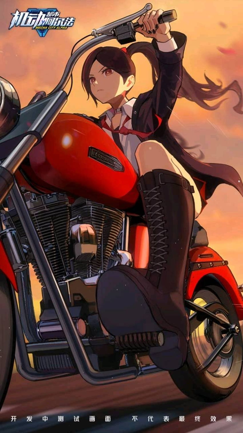 Anime Girl With Motorcycle Anime Biker Girl HD Wallpaper Pxfuel