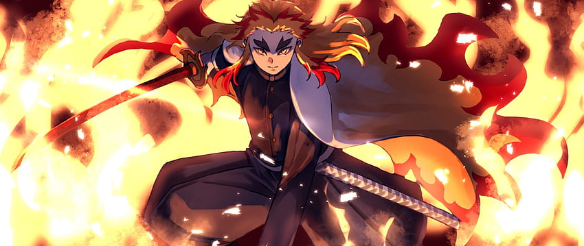 Kyojuro Rengoku de Demon Slayer Resolución anime y Demon Slayer