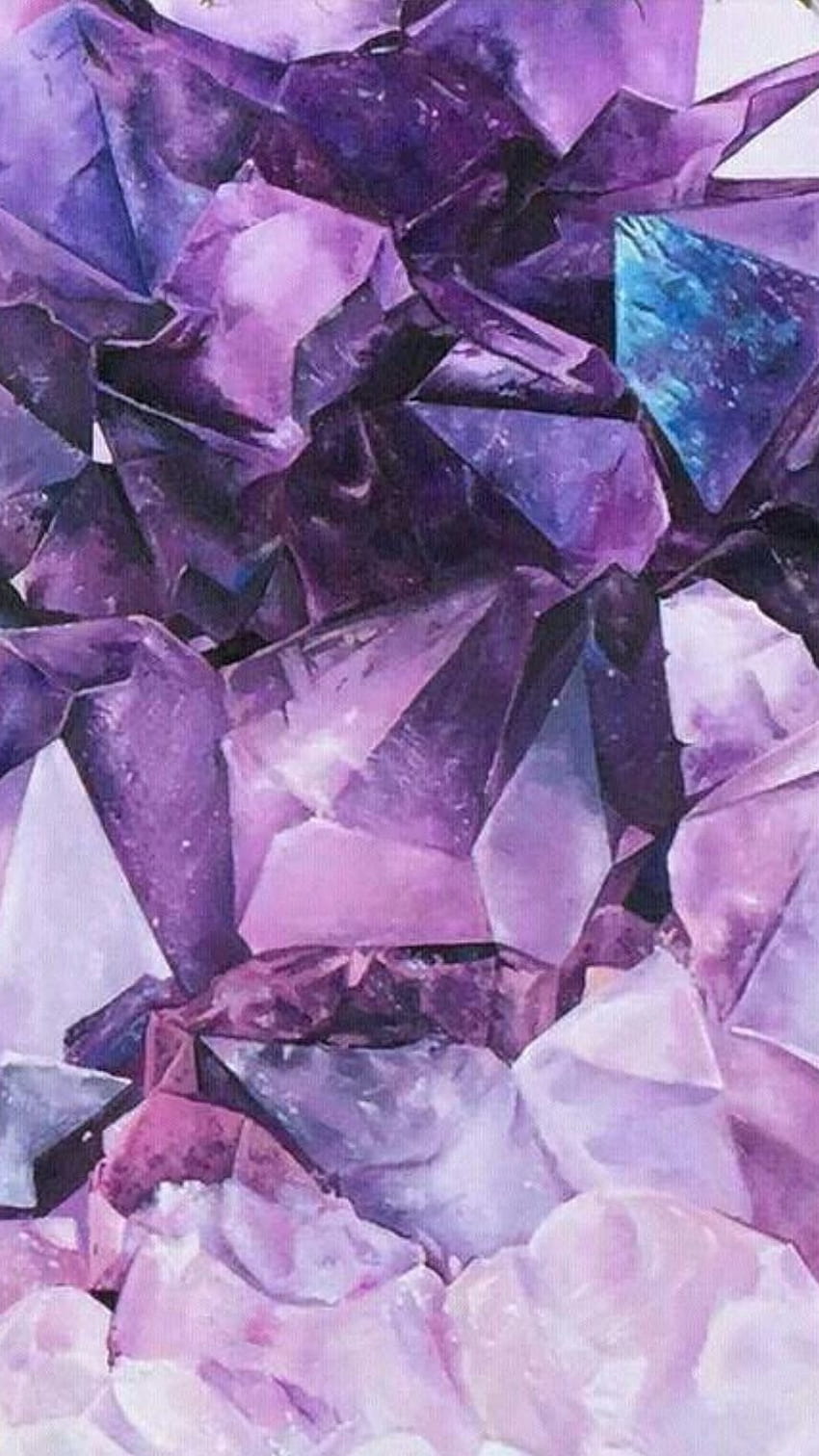 Purple Aesthetic Crystals Hd Phone Wallpaper Pxfuel