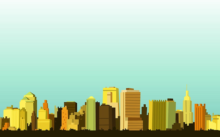 Pixel Art Pixels Purple Skyline Cityscape City Blue Yellow