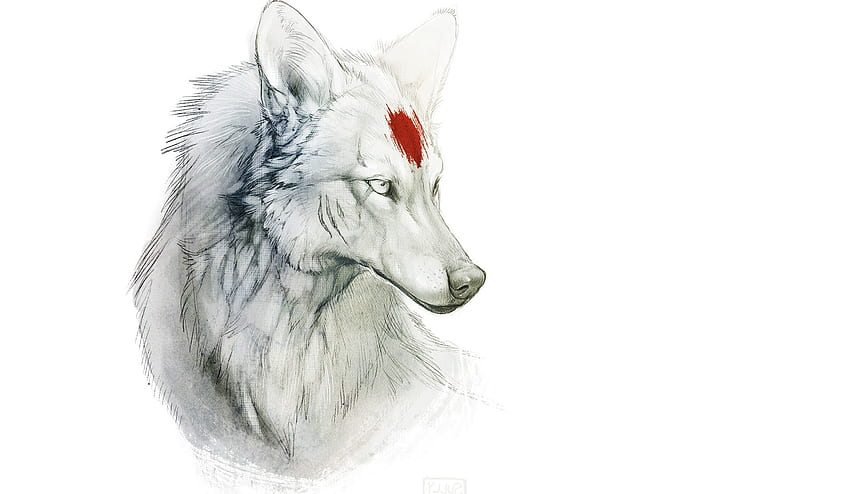 Minimalistic Princess Mononoke Wolves And Mobile Backgrounds Hd