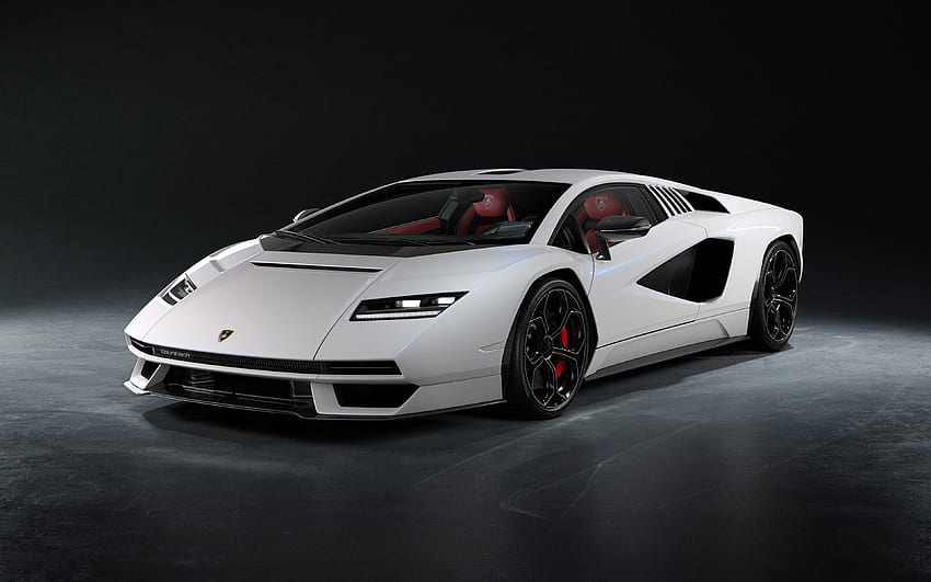 2022, Lamborghini Countach LPI 800-4, , supercar, Countach exterior, blanco nuevo Countach, LPI 800-4, autos deportivos italianos, Lamborghini fondo de pantalla