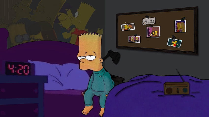 ＭＹ ＤＲＥＡＭＳ ＡＲＥ ＤＲＥＡＭＳ ＯＦ ＹＯＵ】. Bart Simpson. Sad Boy Lofi Hip Hop Mix - YouTube papel de parede HD
