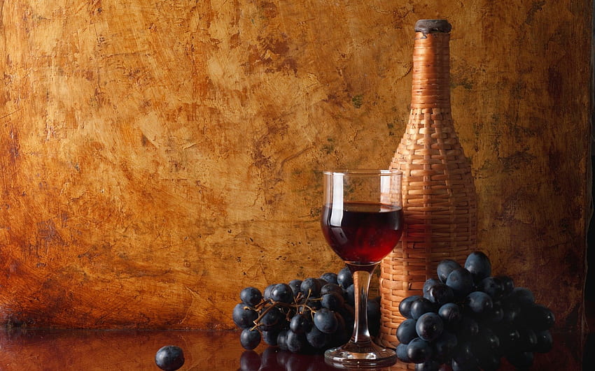 *** Wino i winogrona ***, food, wine, drink, grapes HD wallpaper
