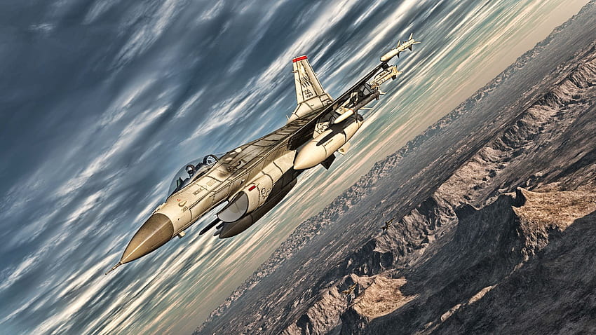 F16 Fighting Falcon, f16, fighting, art, general, dynamics, falcon, jet, painting, drawing, airplane, f-16, plane HD wallpaper