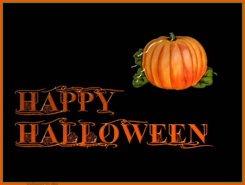 happy halloween i made, pumpkins, halloween, black, new HD wallpaper