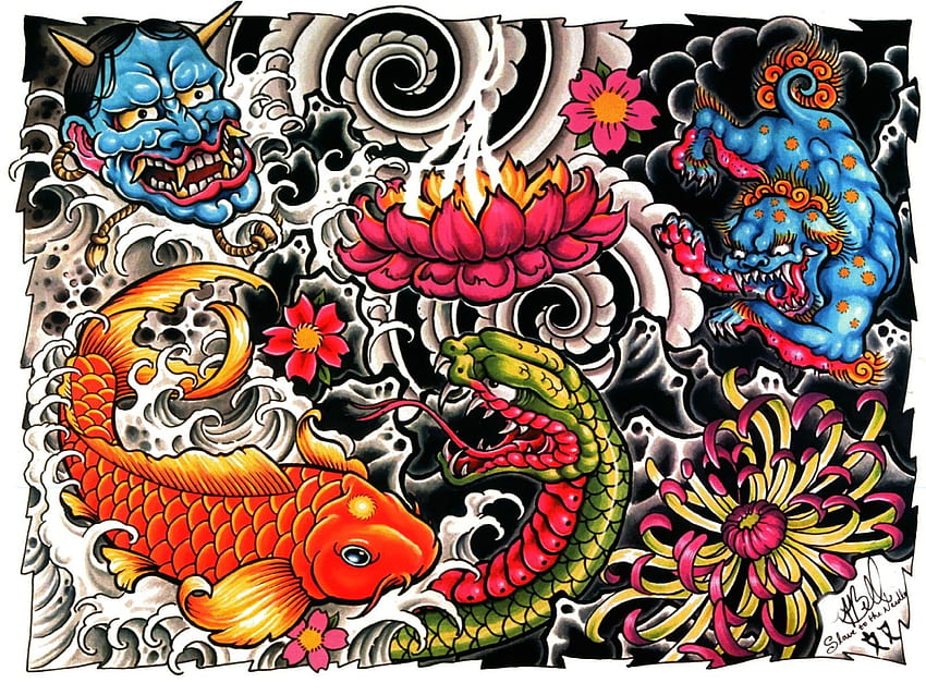Tattoo, Japanese Dragon Tattoo HD wallpaper