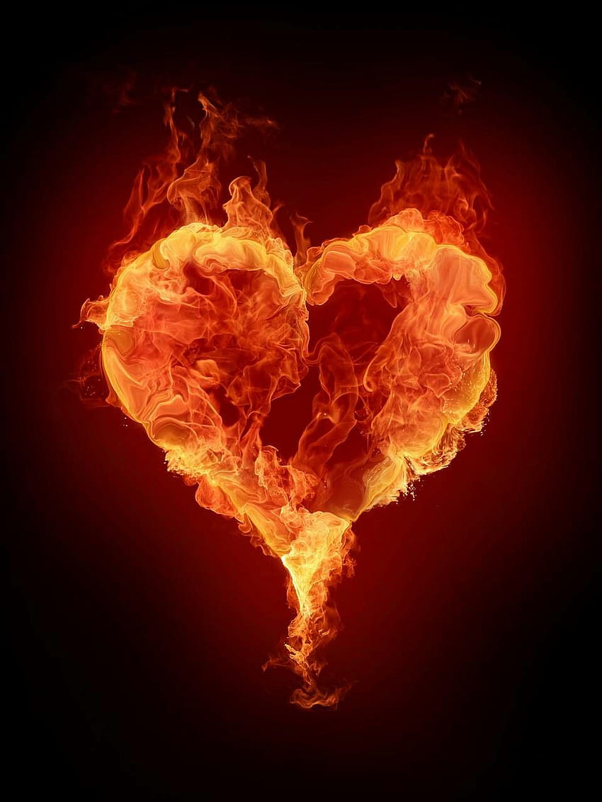 Gesù cristoのRITA UGO。 火の心、愛、心、愛の炎 HD電話の壁紙