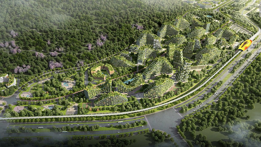 China Unveils Plans For Pollution Eating 'Forest City' CNN Style HD wallpaper