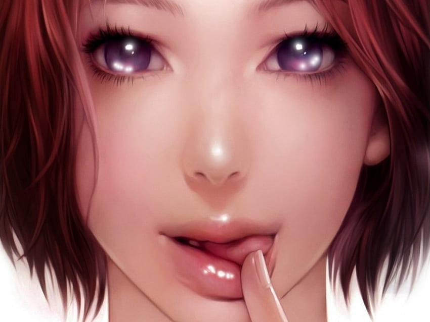 1191707 aqua eyes, Gongha, office girl, anime girls, parted lips, brunette,  anime, vertical - Rare Gallery HD Wallpapers