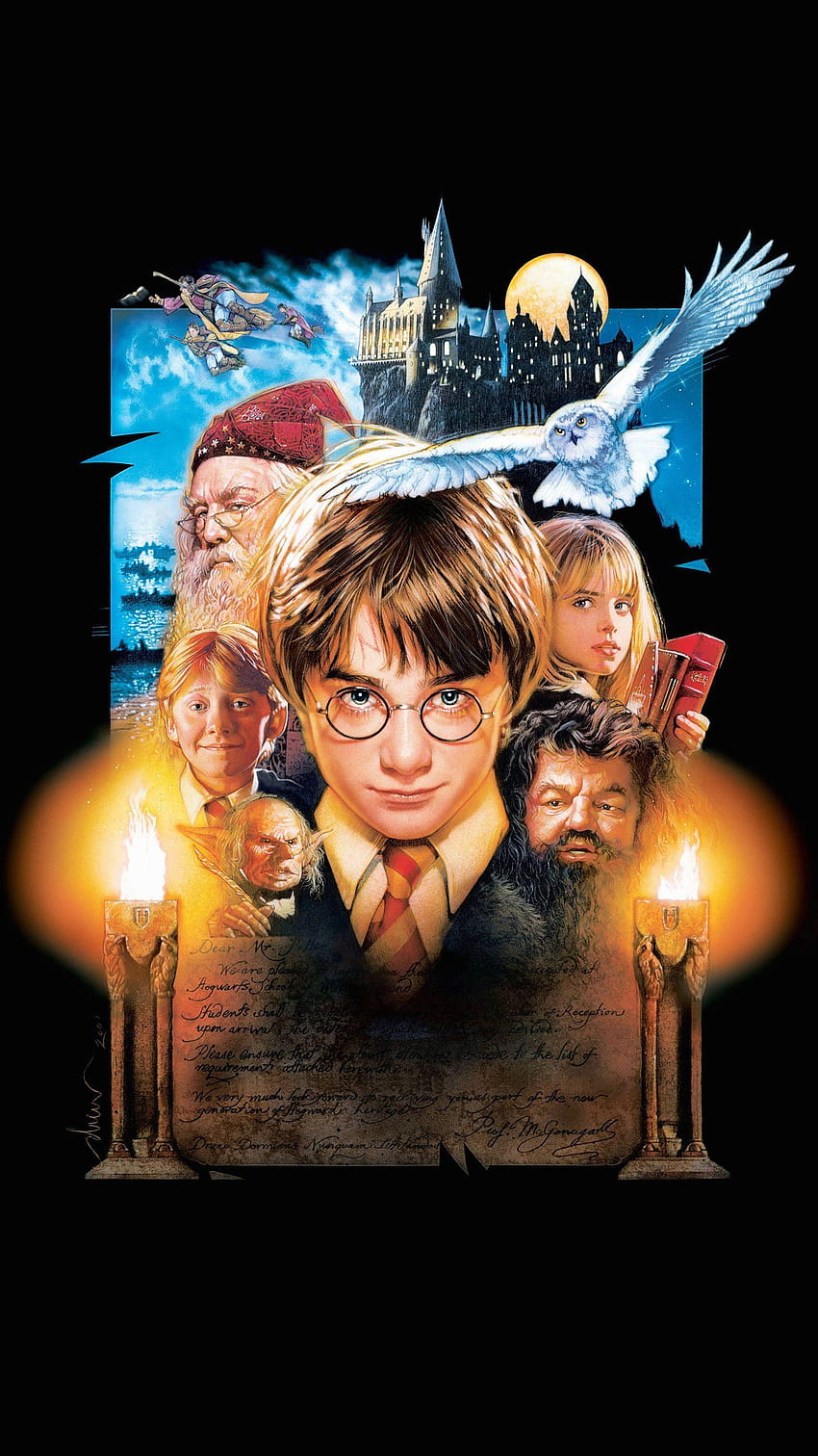 Harry Potter e la pietra filosofale (2001) Telefono, Harry Potter Hogwarts Halloween Sfondo del telefono HD