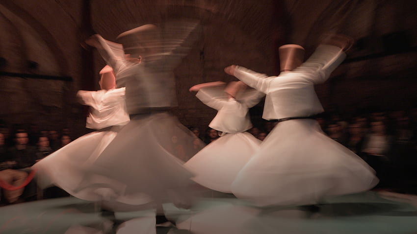 Starożytny taniec sufi: wirujący derwisze Rumiego Tapeta HD