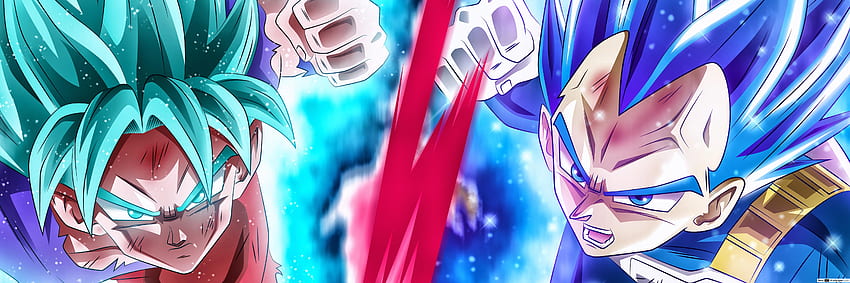Dragon Ball Super Goku Vegeta ดราก้อนบอลสองหน้าจอ วอลล์เปเปอร์ HD