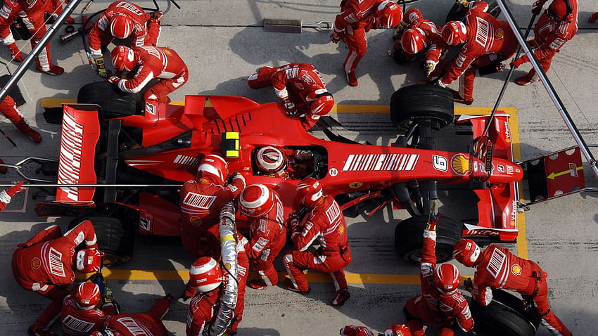 Ferrari F1 pit stop HD wallpaper