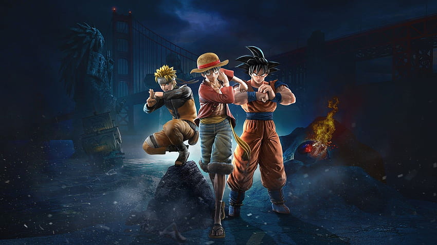 Jump Force - Naruto, Luffy, Goku Oficial Azul - - Aiktry fondo de pantalla