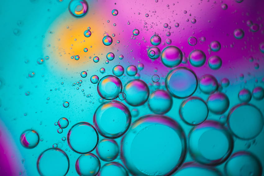 Blasen, Spektrum, bunt, blaugrün, türkis, rosa, abstrakt HD-Hintergrundbild