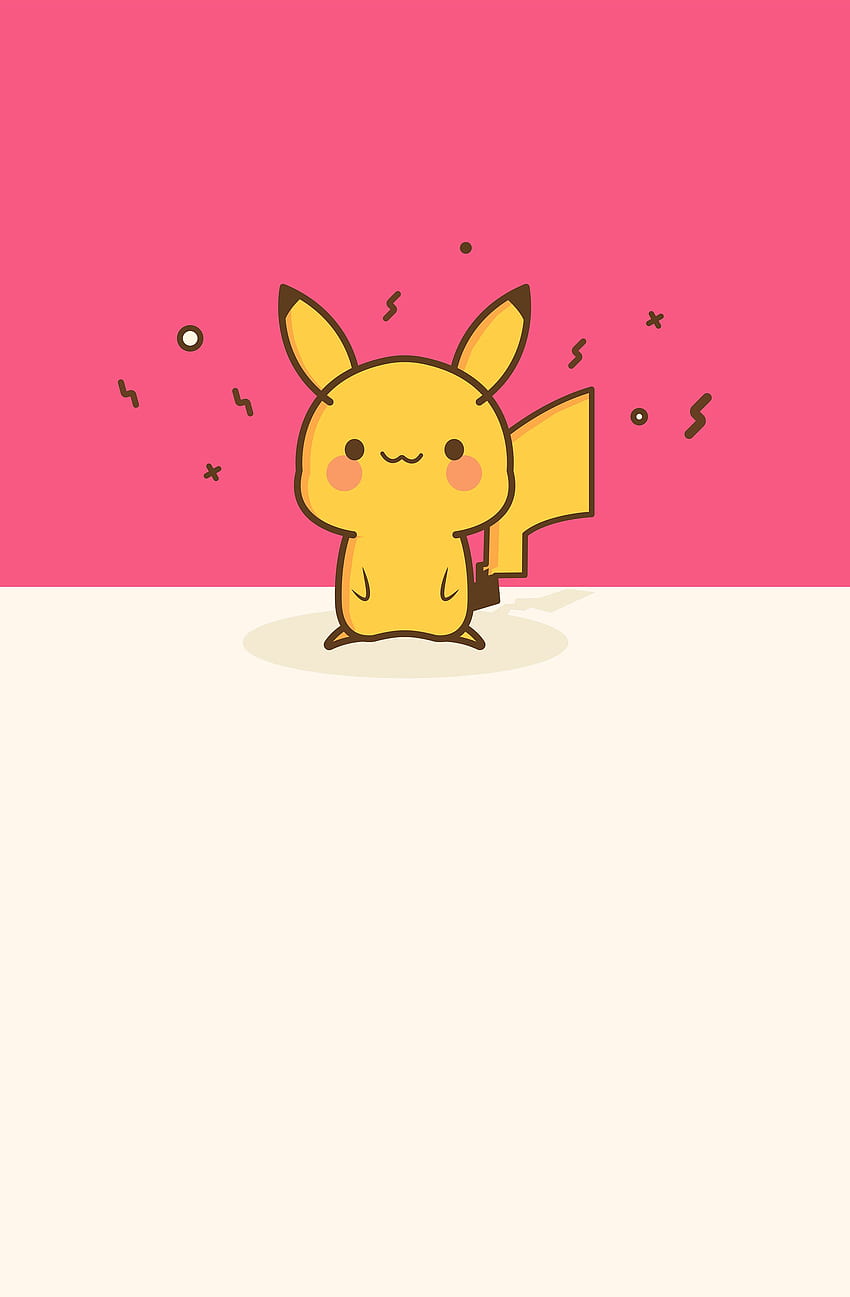 crayón Pokemon pikachu, Pokémon Rosa fondo de pantalla del teléfono