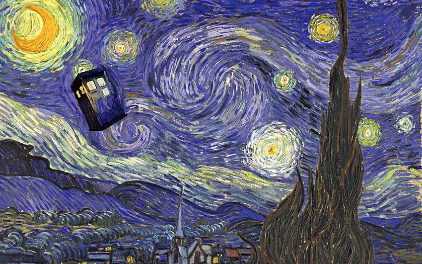 Doctor Who, Vincent Van Gogh, TARDIS / and Mobile Backgrounds HD wallpaper