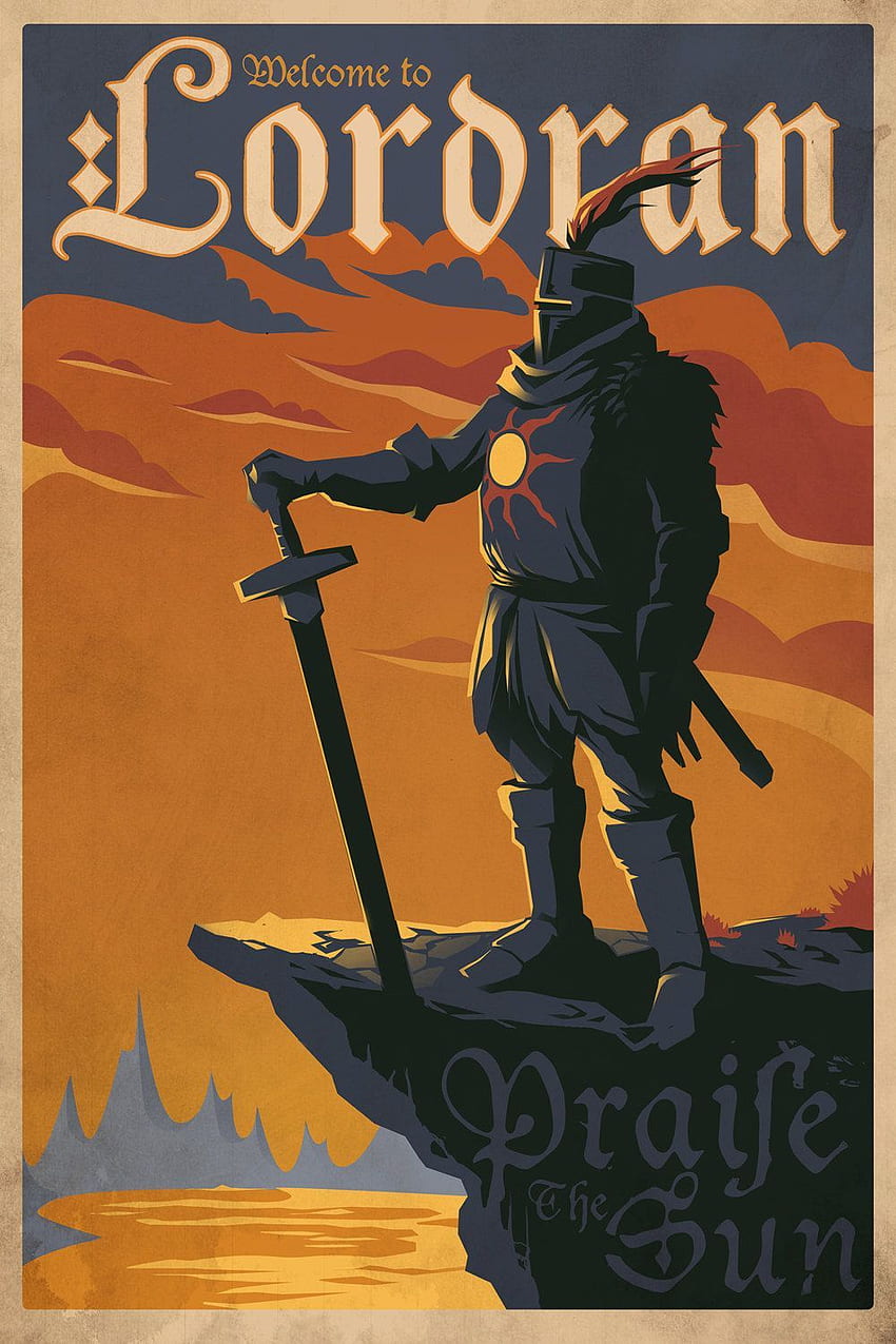 Lordran 비디오 게임 포스터 여행 포스터 게임에 오신 것을 환영합니다. 엣시. Dark souls , Dark souls solaire, 다크 소울 HD 전화 배경 화면