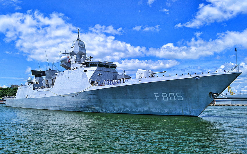 HNLMS Evertsen, R, frigate, F805, Royal Netherlands Navy, warships, De Zeven Provincien-class, dutch warship, Dutch Navy HD wallpaper