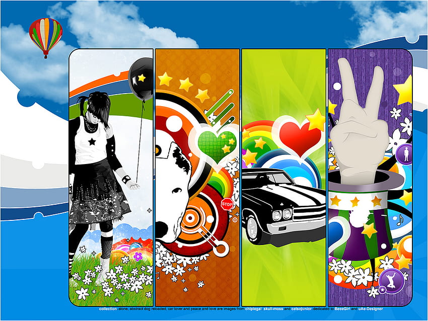 Flower Power, hippie, abstract, trippy, peace HD wallpaper