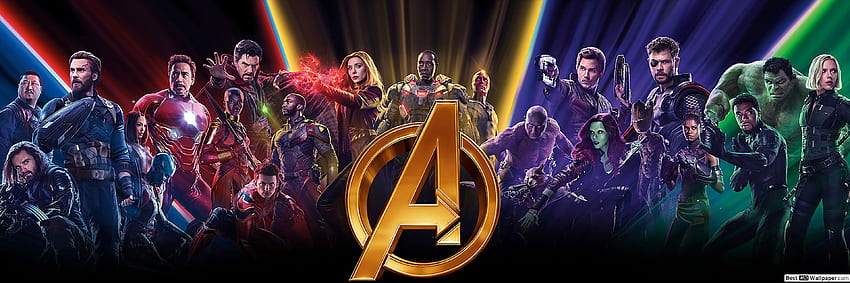 Avengers: Infinity War - Tous les héros, double écran Avengers Fond d'écran HD