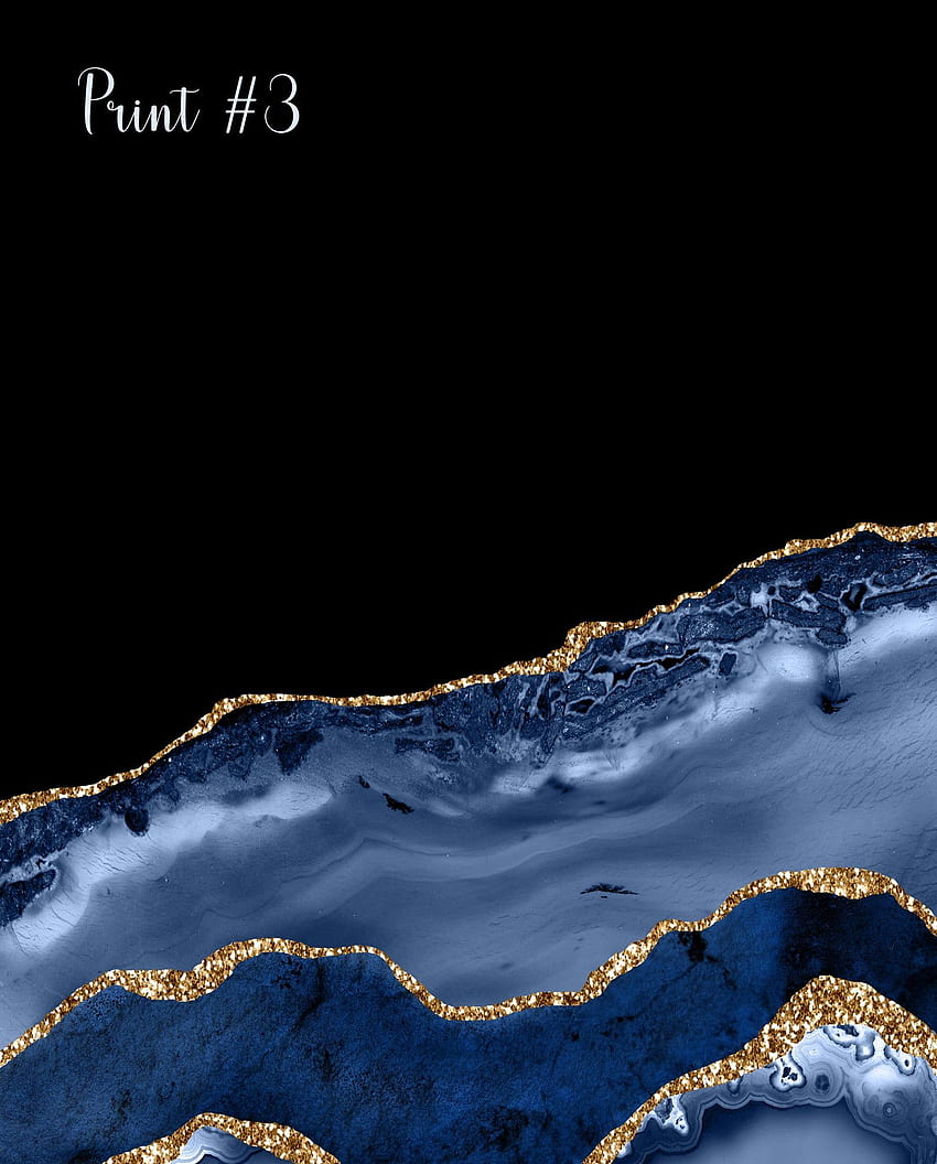 Marineblauer und goldener Geode-Druck Blauer und goldener Geode-Wanddruck Achat-Wanddekoration Marineblauer und goldener Glitzer-Achat-Steinwandkunst im Jahr 2021. Steinwandkunst, Glitzertelefon, Gold HD-Handy-Hintergrundbild