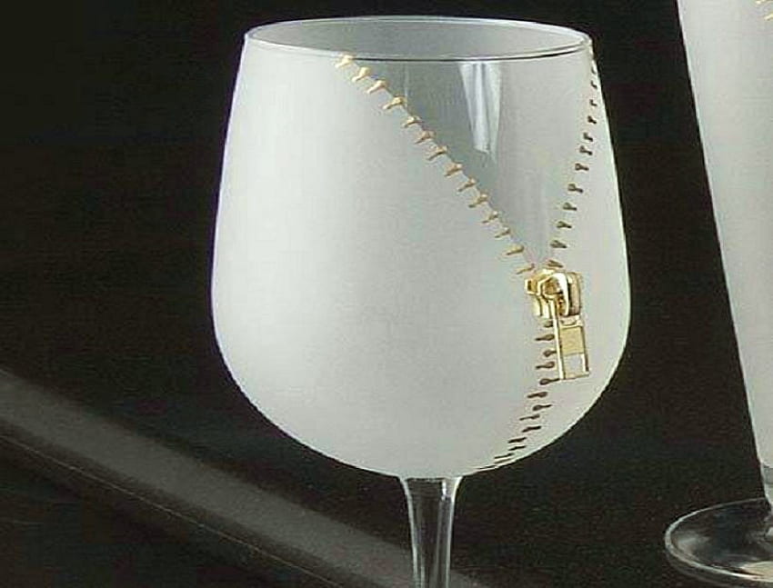 Wine with a little zip, white, design, zipper, wine glass, new concept HD wallpaper