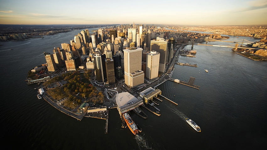 Manhattan Adası, New York City, ABD -, Aşağı Manhattan HD duvar kağıdı