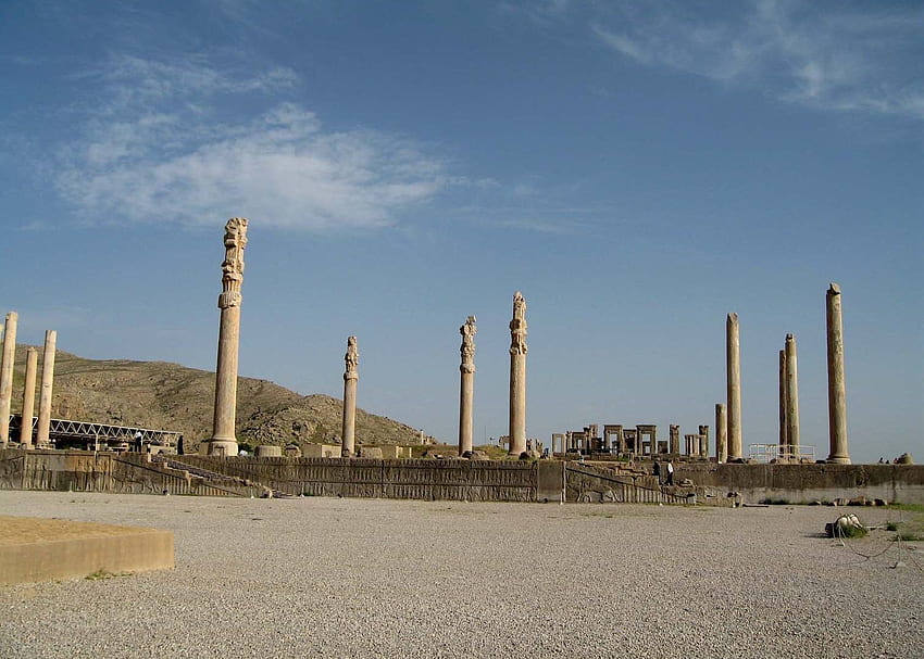 Starożytne Persepolis Iran Takht Jamshid Shiraz Takht E Jamshid Pełna Tapeta HD