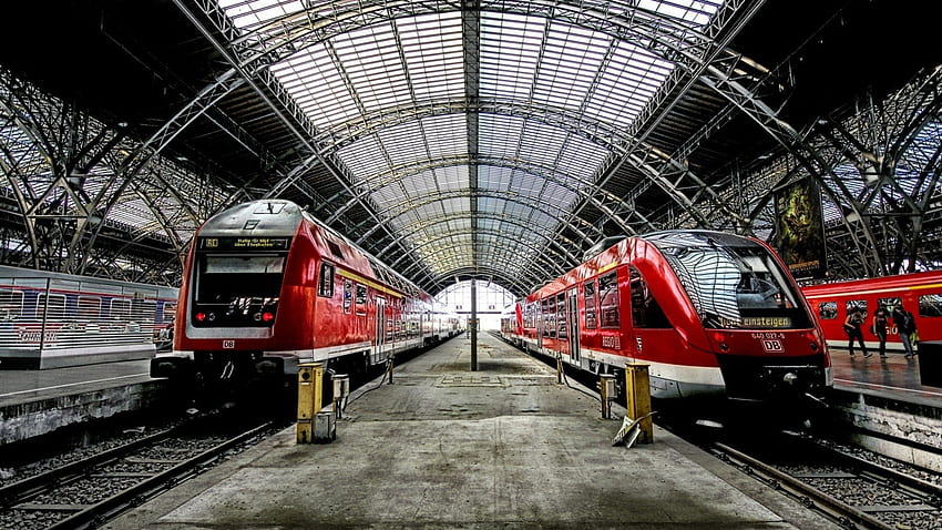 Modern Trenler, grafik, demiryolları, teknoloji, trenler HD duvar kağıdı