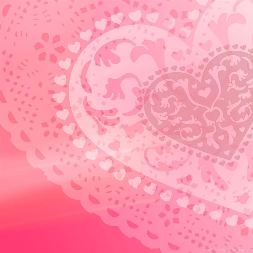 Pink Heart iPad Air Background, Light Pink Heart HD phone wallpaper