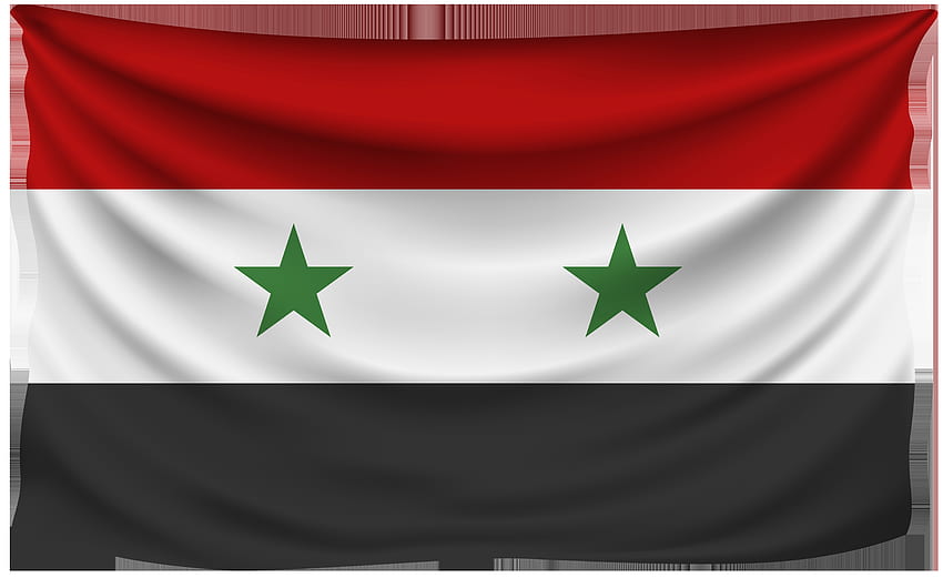 Bandiera Stropicciata Siria Alta Qualità Sfondo HD