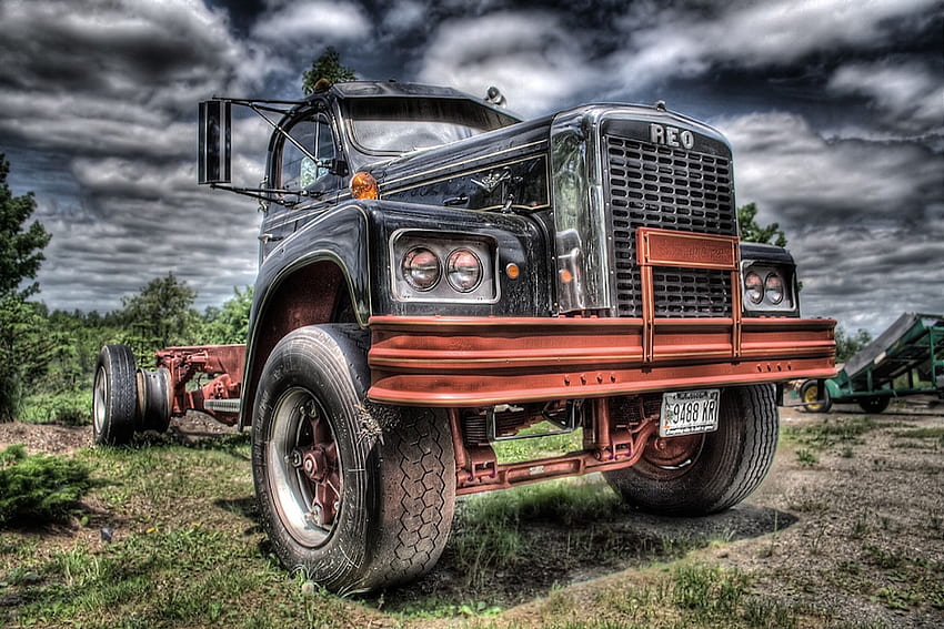 REO Speedwagon, truck, wagon, clouds, r, graph, chassis HD wallpaper