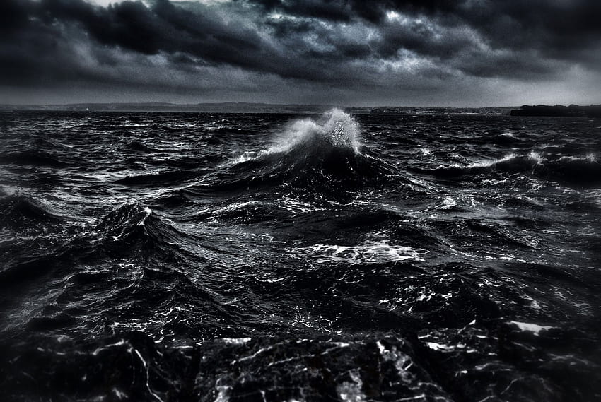Ciemny Ocean - Fale Czarnego Oceanu Tapeta HD