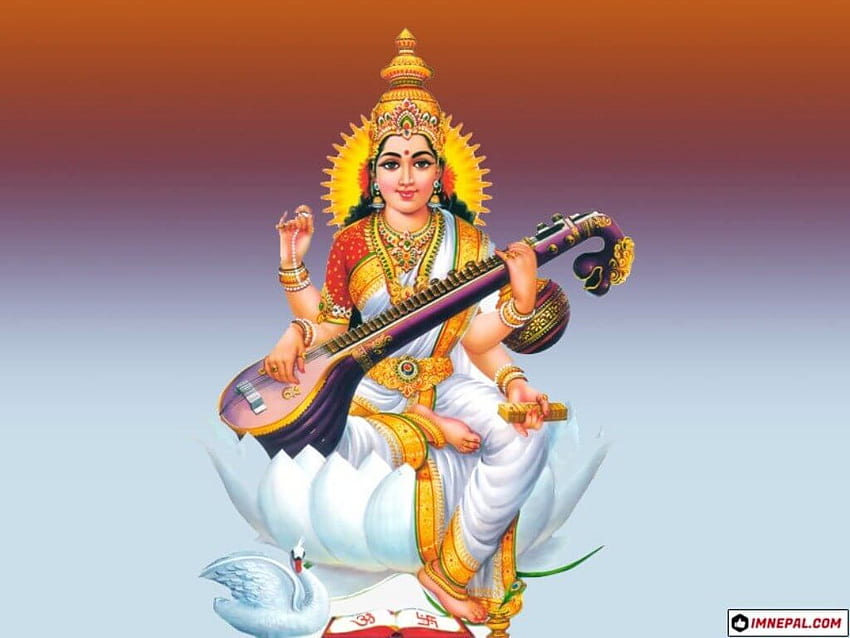 Hinduska bogini Saraswati Mata. Saraswati mata, bogini Saraswati, Saraswati Tapeta HD