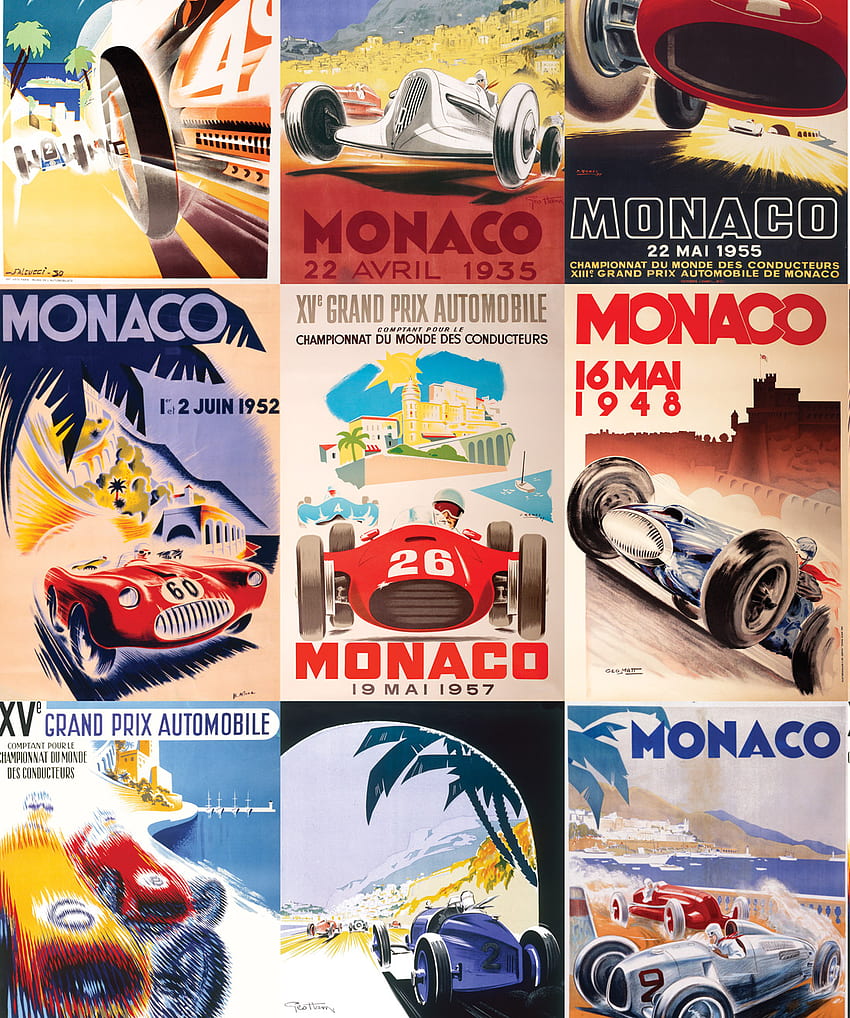 Circuito de Mónaco • Autos de carreras antiguos • Milton & King, carreras antiguas fondo de pantalla del teléfono