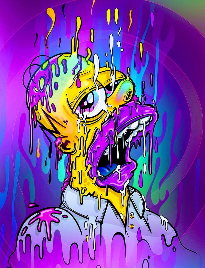 Unkrautkunst, Homer Weed HD-Handy-Hintergrundbild