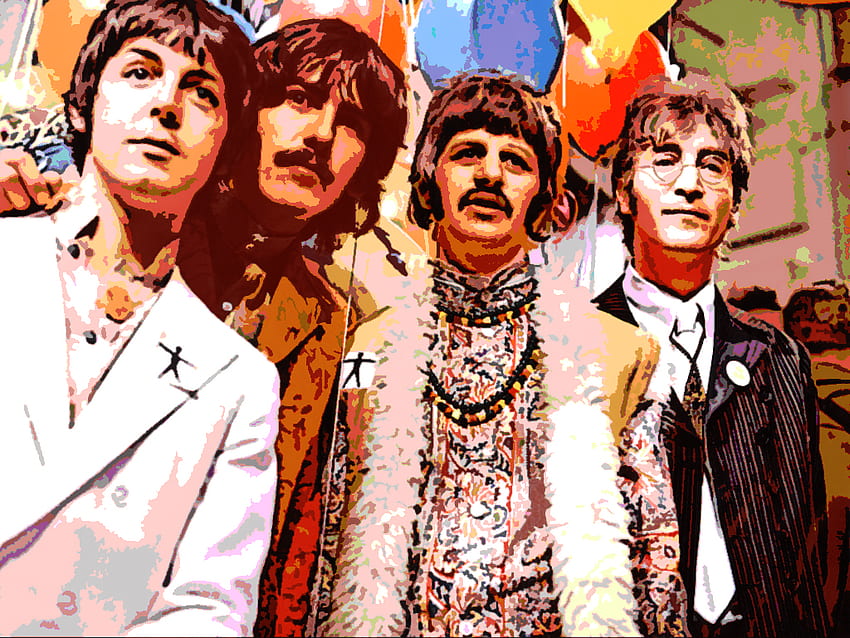 STORIA DEL ROCK: I BEATLES - LA RIVOLUZIONE NELLA TESTA (PLAYLIST) • POWER OF POP, The Beatles Psychedelic Sfondo HD